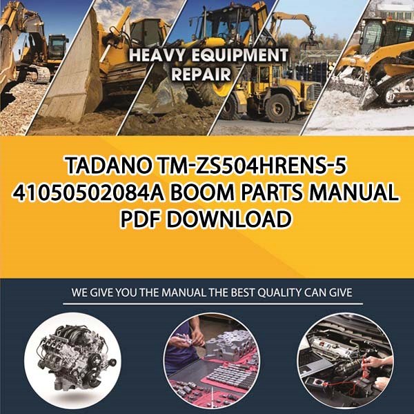 Tadano Tm-Zs504Hrens-5 41050502084A Boom Parts manual PDF Download