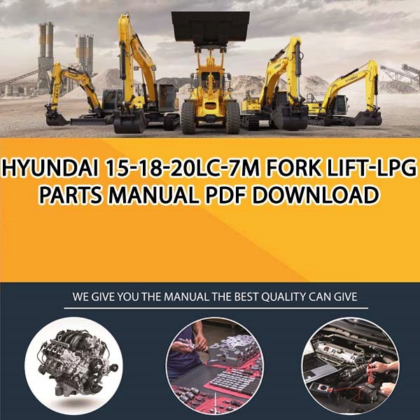 Hyundai 15-18-20Lc-7M Fork Lift-Lpg Parts Manual PDF Download
