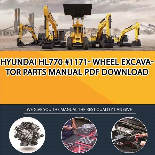 Hyundai Hl770 #1171- Wheel Excavator Parts Manual PDF Download