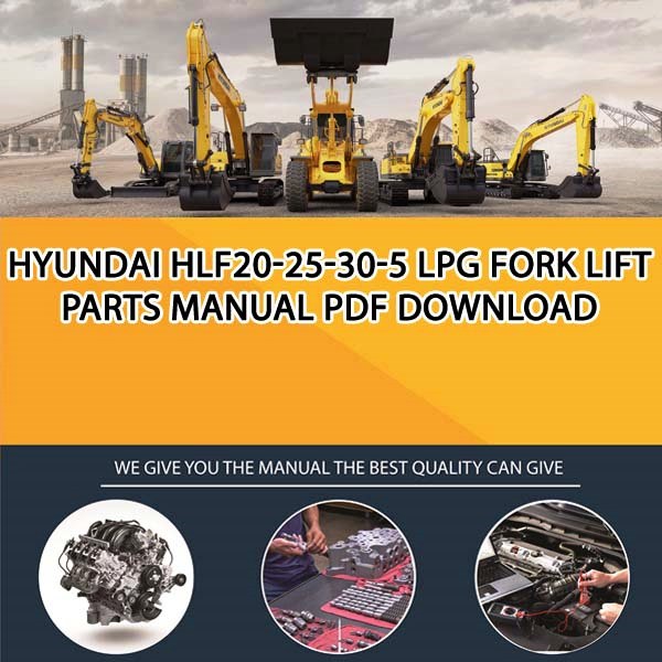 Hyundai Hlf20-25-30-5 Lpg Fork Lift Parts Manual PDF Download