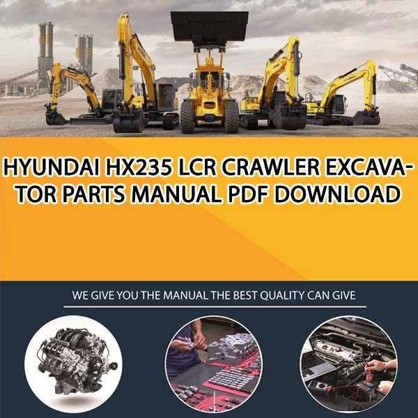 Hyundai Hx235 Lcr Crawler Excavator Parts Manual PDF Download