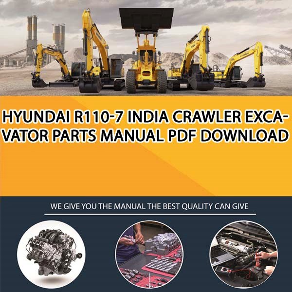 Hyundai R110-7 India Crawler Excavator Parts Manual PDF Download