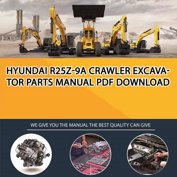 Hyundai R25Z-9A Crawler Excavator Parts Manual PDF Download
