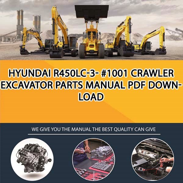 Hyundai R450Lc-3- #1001 Crawler Excavator Parts Manual PDF Download
