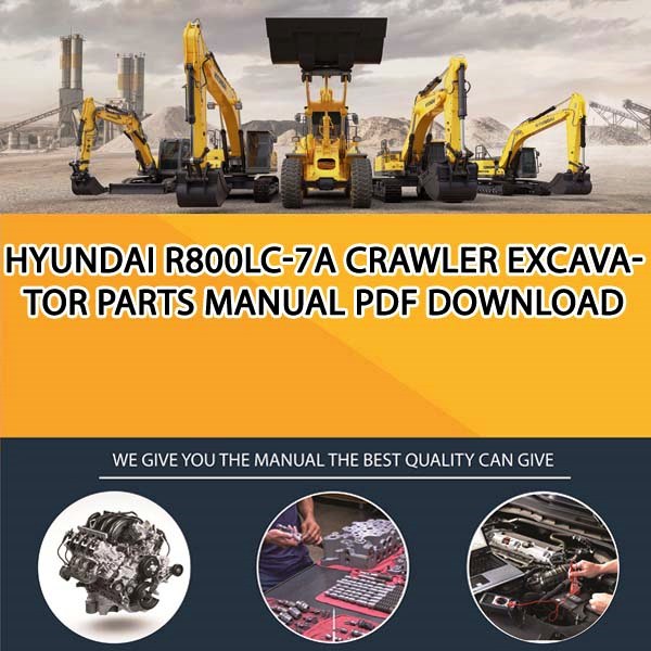 Hyundai R800Lc-7A Crawler Excavator Parts Manual PDF Download