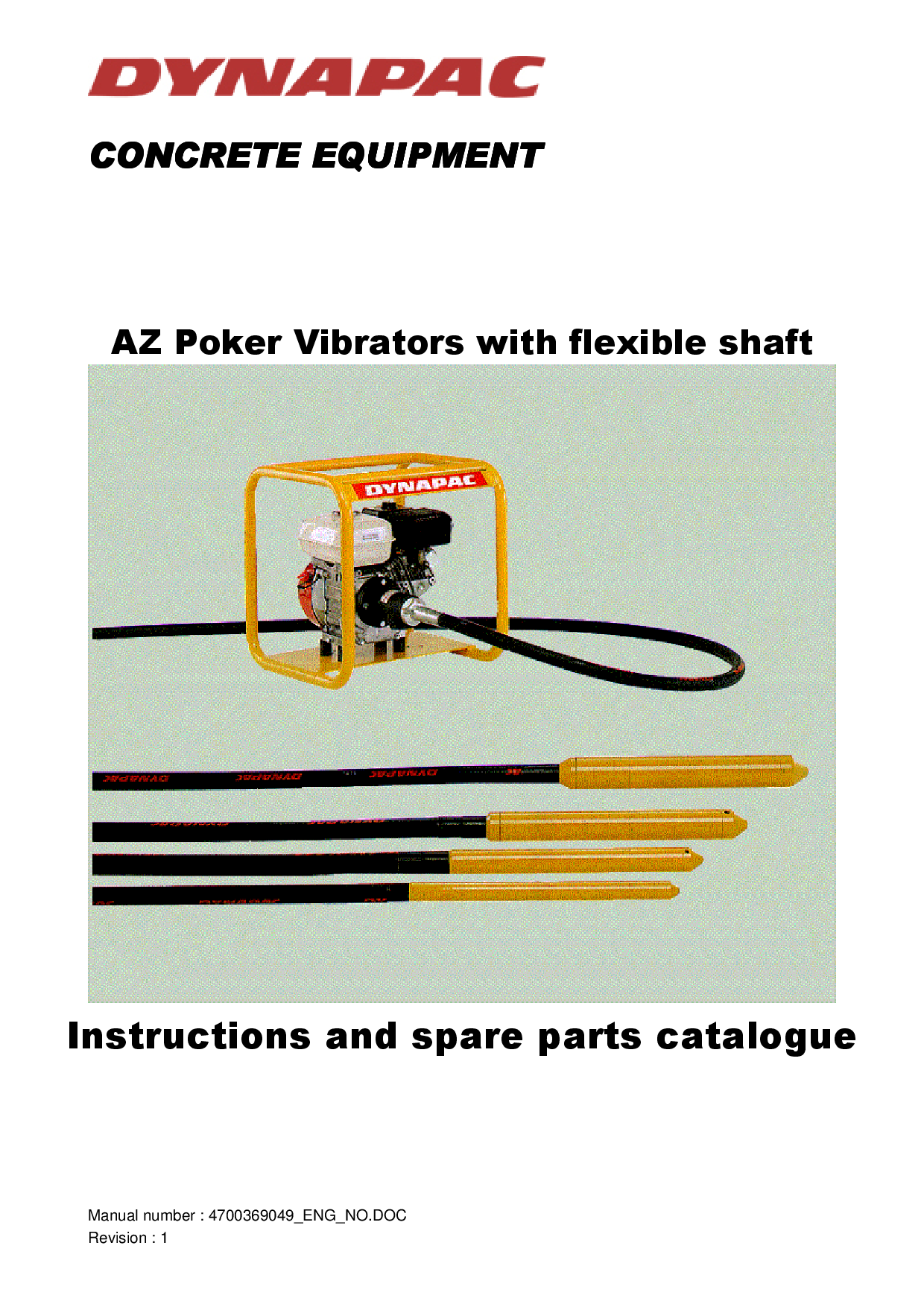 Dynapac AZ instruction spare parts EC certificate PTD_DOCAZEN manual PDF Download