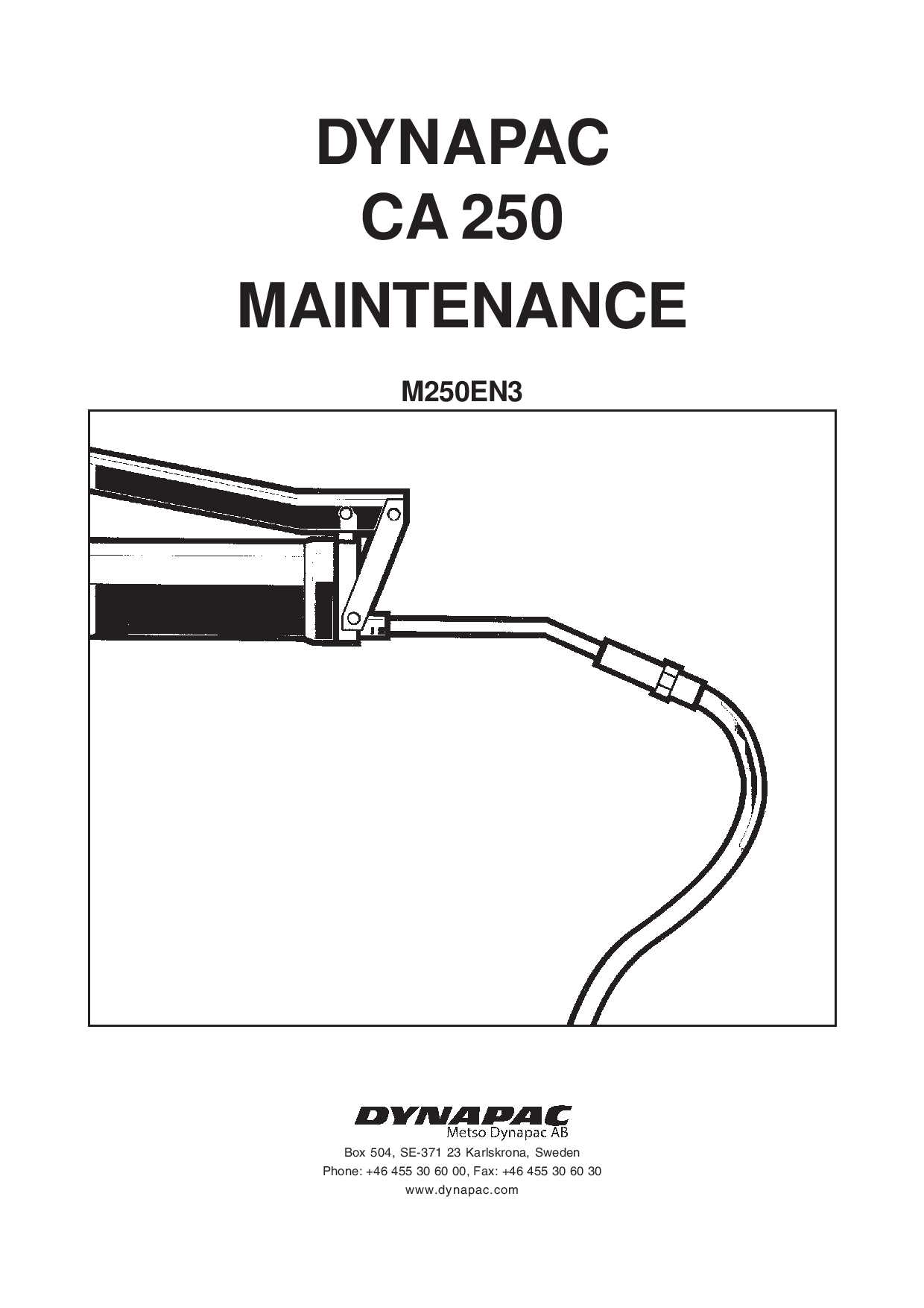 Dynapac CA 250, Maintenance M250EN manual PDF Download
