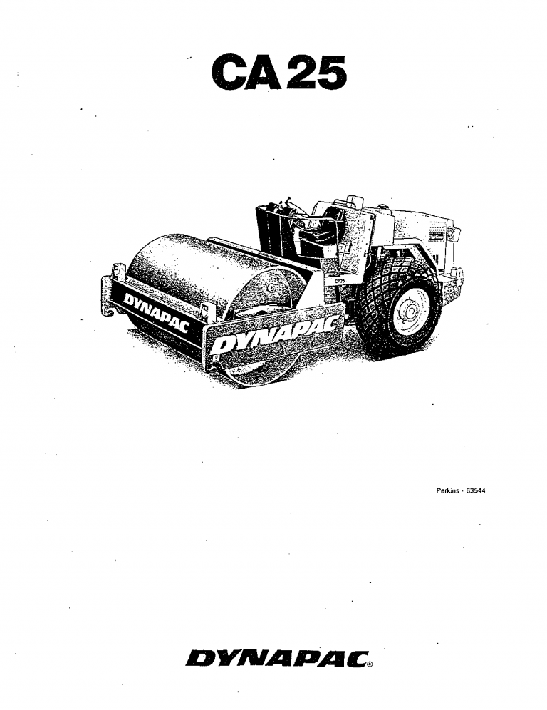 Dynapac CA25 II - Spare Parts Catalogue SB1019-1 manual PDF Download