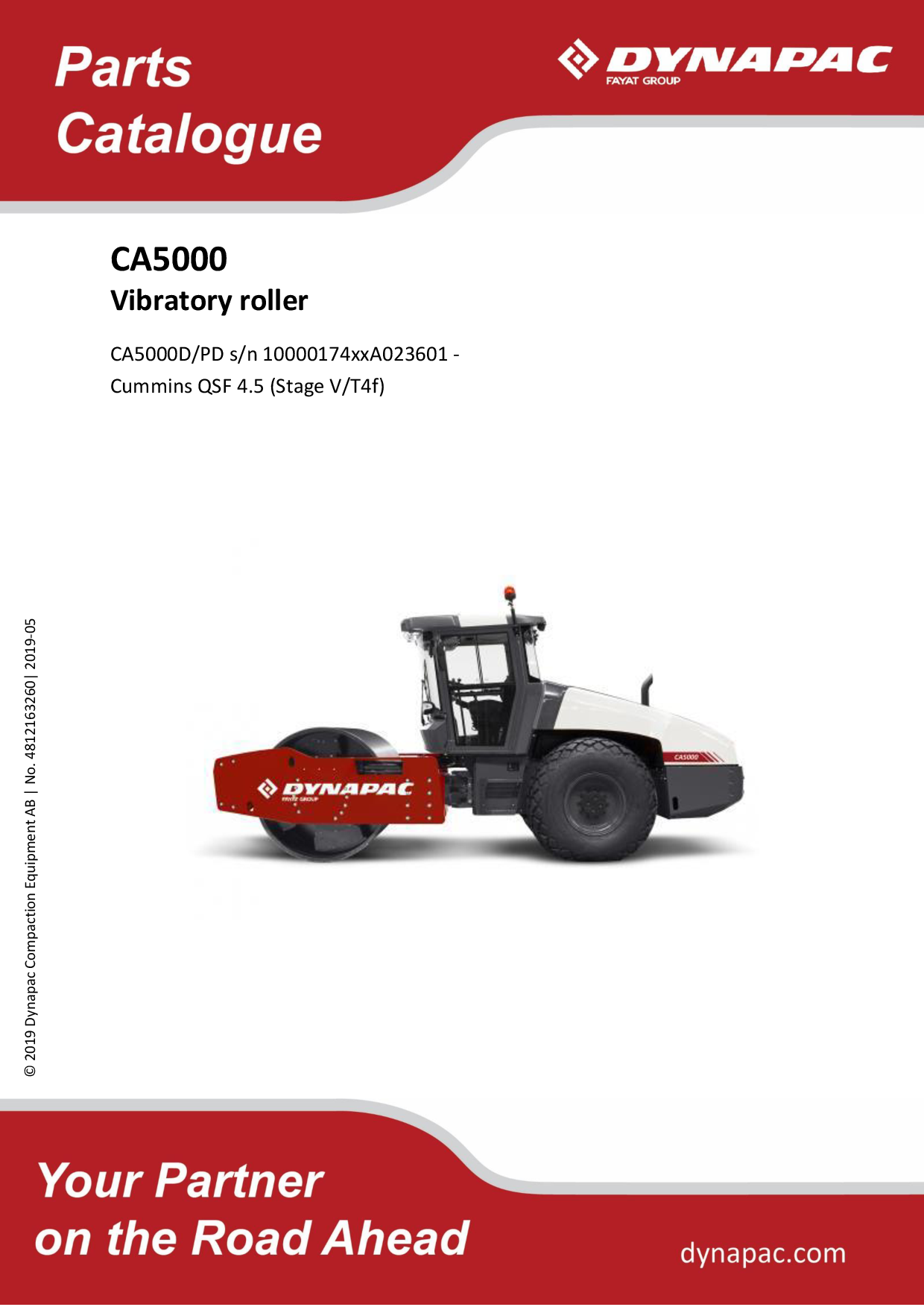 Dynapac CA5000D PD (StageV T4f) - Spare Parts Catalogue 4812163260 manual PDF Download