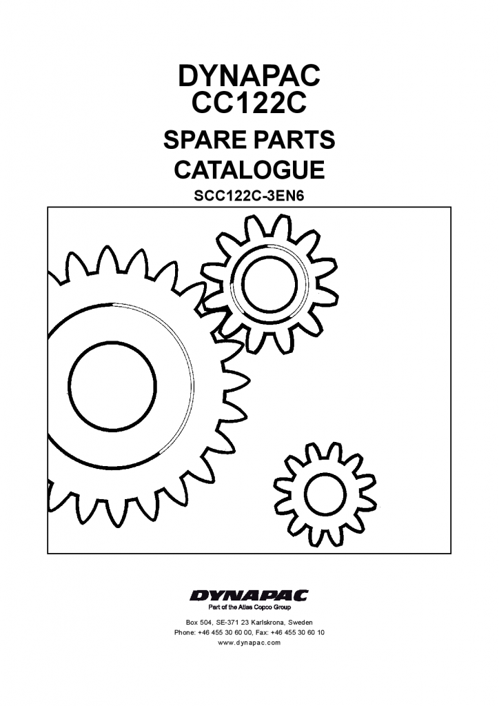 Dynapac CC122C - Spare Parts catalogue SCC122C-3EN manual PDF Download