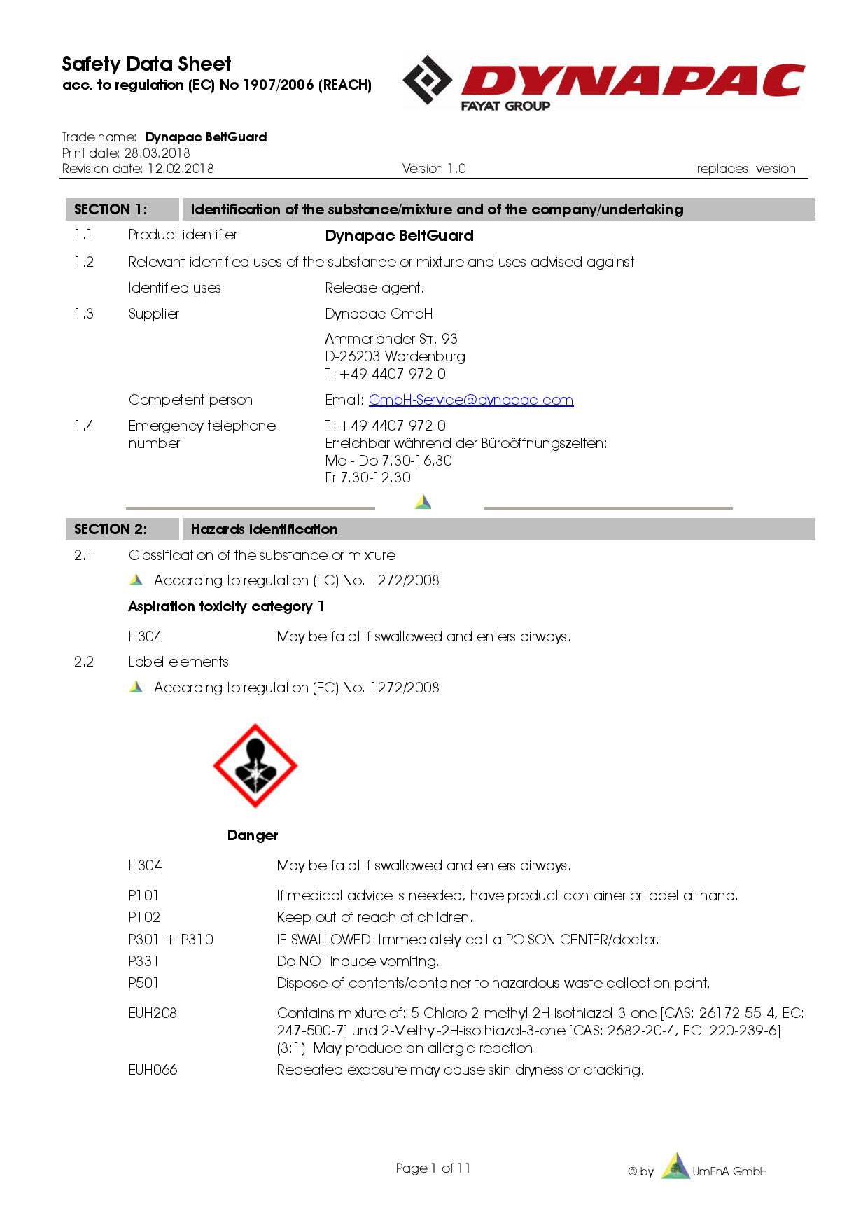 Dynapac Dynapac Beltguard 2018 V1.0 EN Dynapac_Beltguard_2018_V1.0 manual PDF Download