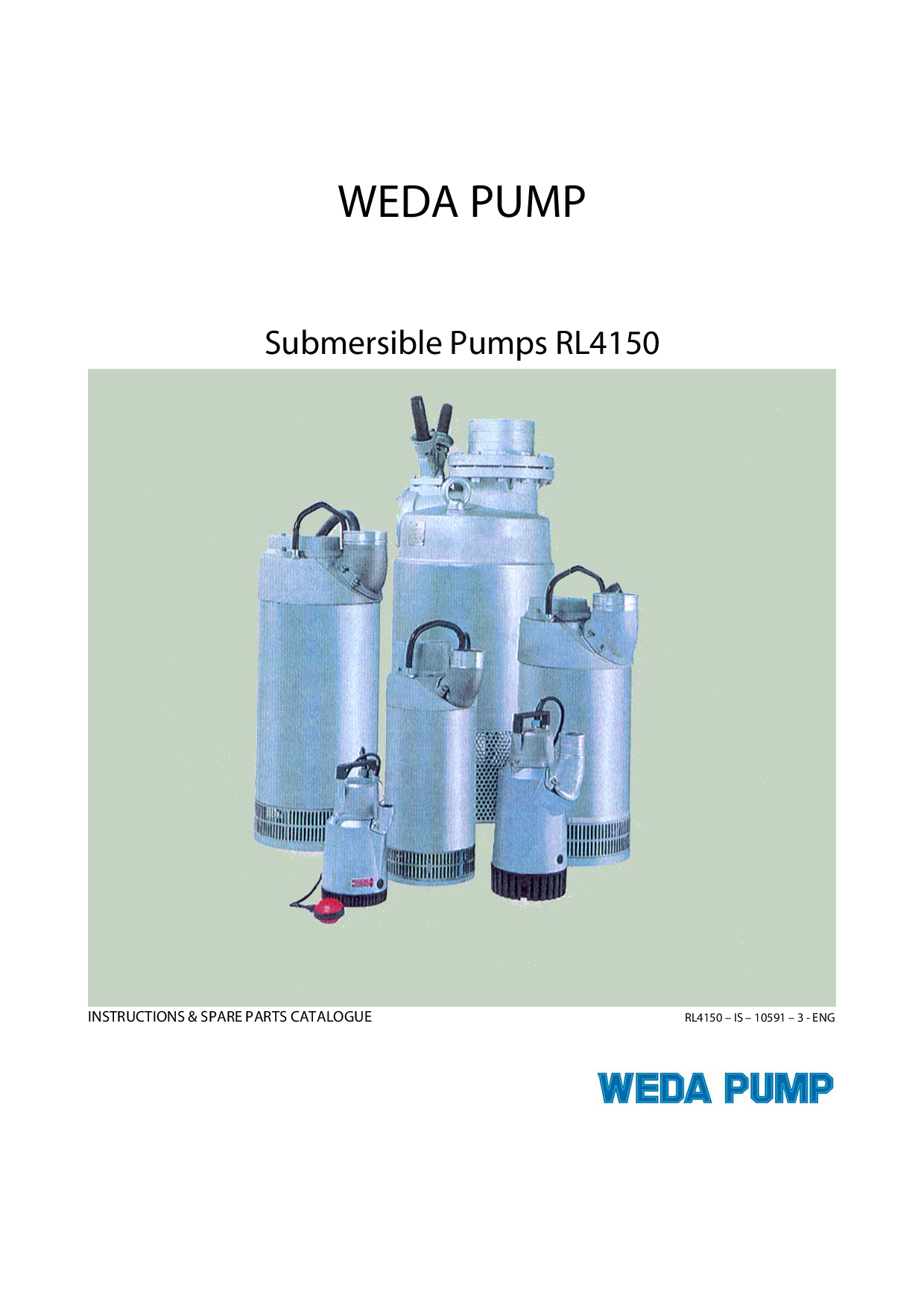 Dynapac Instructions manual, RL4150 submersible pumps IRL4150EN manual PDF Download