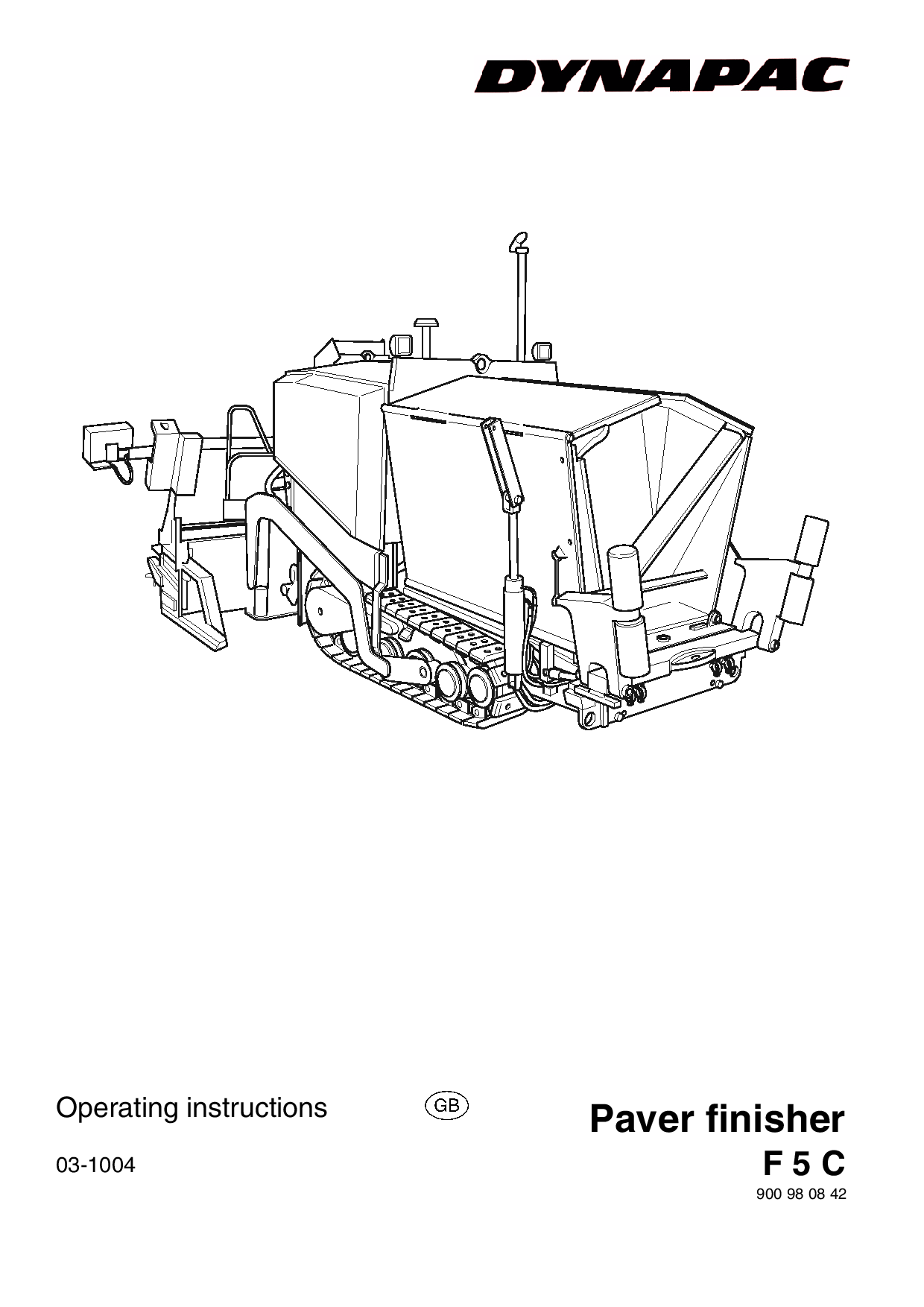 Dynapac Operation & Maintenance Manual F5C 900980842EN manual PDF Download