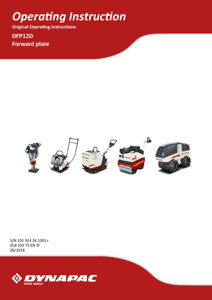 Dynapac Operation Manual DFP12D DL820375EN OMM_DL820375EN manual PDF Download