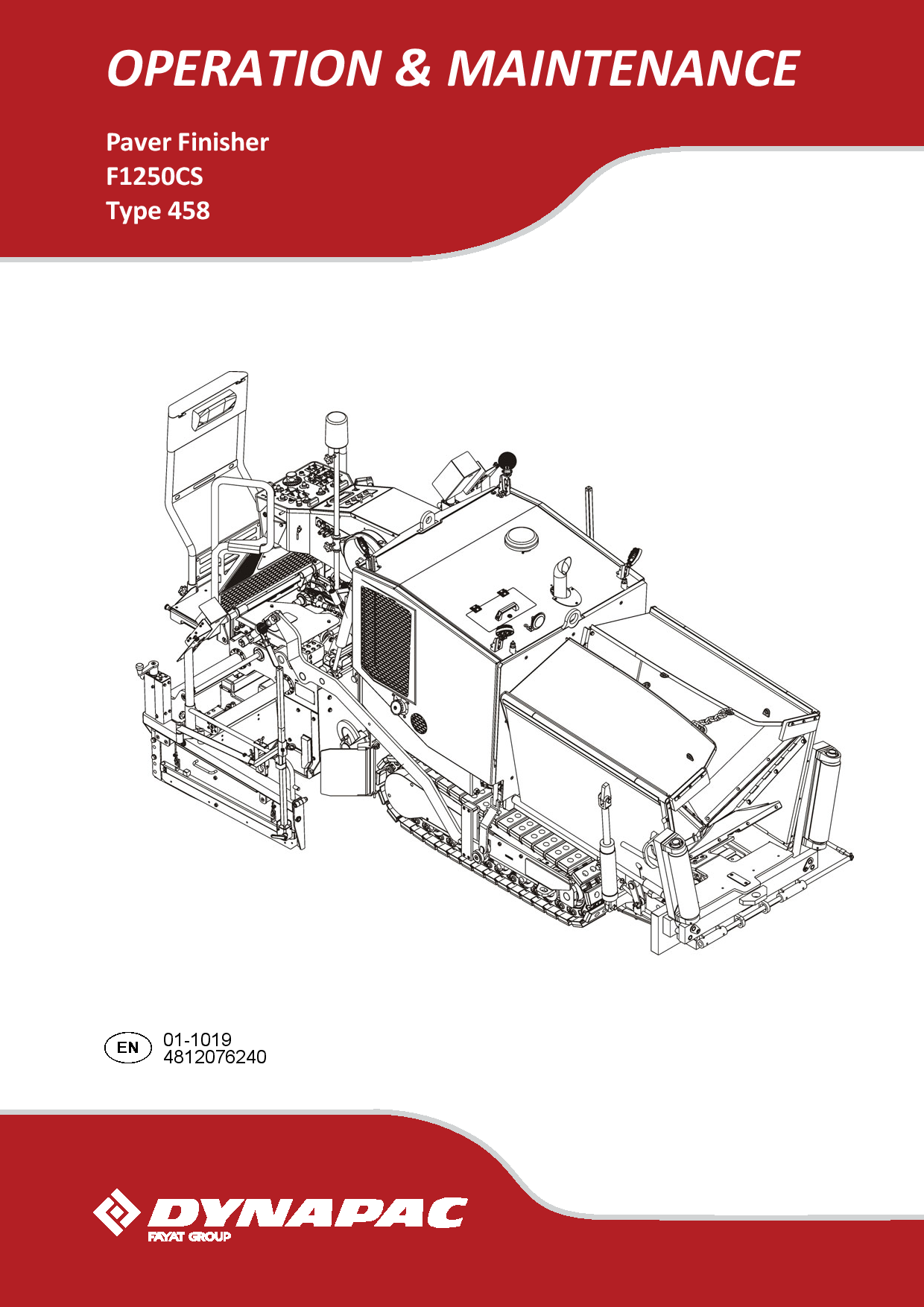 Dynapac Operation Manual - F1250CS - EN OMM_4812076240EN manual PDF Download