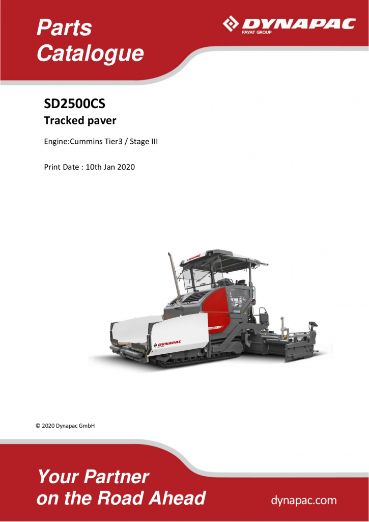 Dynapac SD2500CS - Master Parts Catalogue - 2017 4812007729_893_2017 manual PDF Download