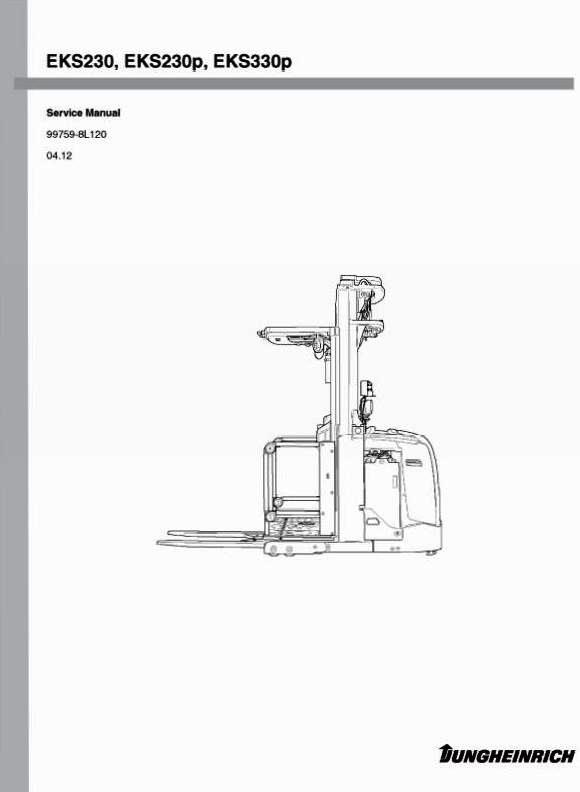 Jungheinrich EKS 230, EKS 230P, EKS 330P (from 08.2010) Order Picker Workshop Service Manual