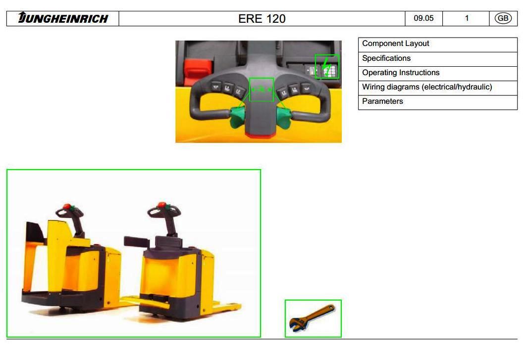Jungheinrich ERE 120 (09.2005-04.2008) Electric stacker Workshop Service Manual