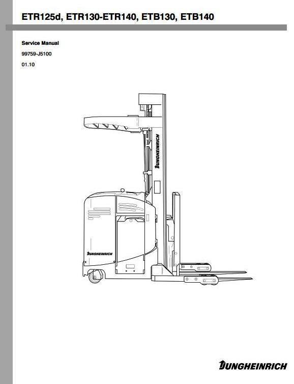 Jungheinrich ETB130, ETB140, ETR125D, ETR130, ETR135, ETR140 Electric Reach Truck Service Manual