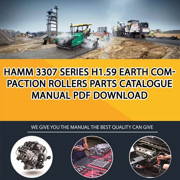 Hamm 3307 series H1.59 Earth compaction rollers Parts catalogue manual PDF Download