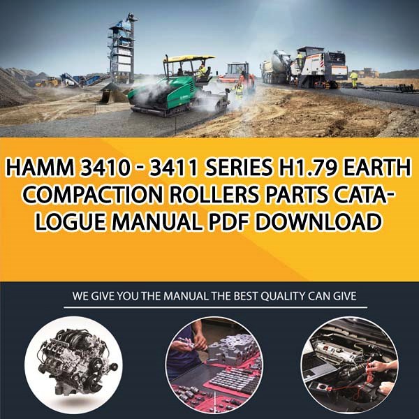 Hamm 3410 - 3411 series H1.79 Earth compaction rollers Parts catalogue manual PDF Download