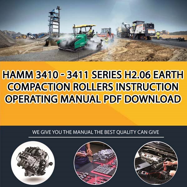 Hamm 3410 - 3411 series H2.06 Earth compaction rollers Instruction operating manual PDF Download