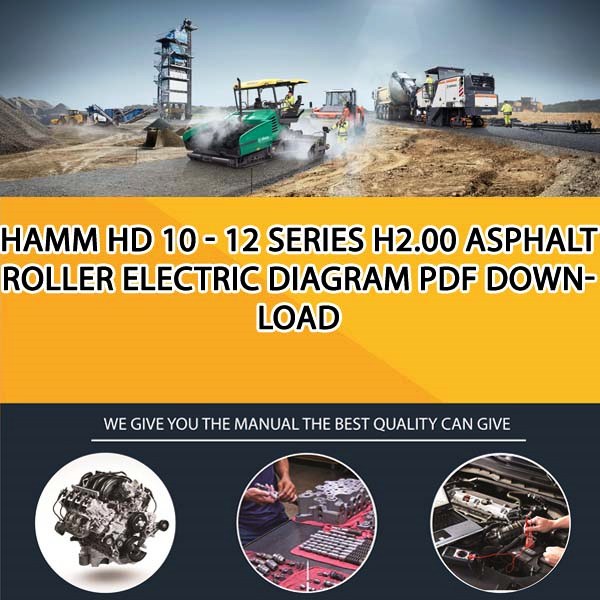 Hamm HD 10 - 12 series H2.00 Asphalt roller Electric diagram PDF Download