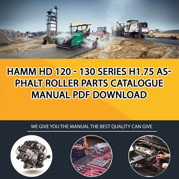 Hamm HD 120 - 130 series H1.75 Asphalt roller Parts catalogue manual PDF Download
