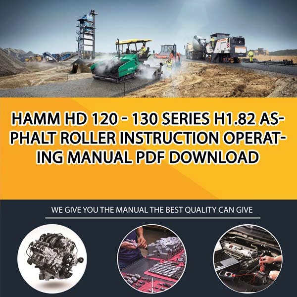 Hamm HD 120 - 130 series H1.82 Asphalt roller Instruction operating manual PDF Download