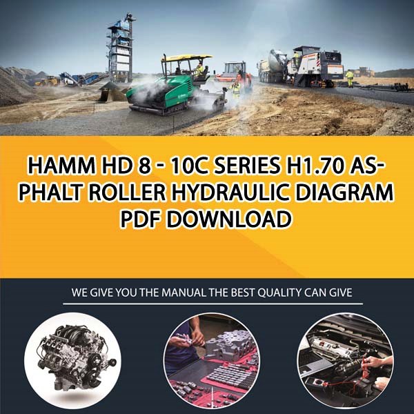 Hamm HD 8 - 10C series H1.70 Asphalt roller Hydraulic diagram PDF Download
