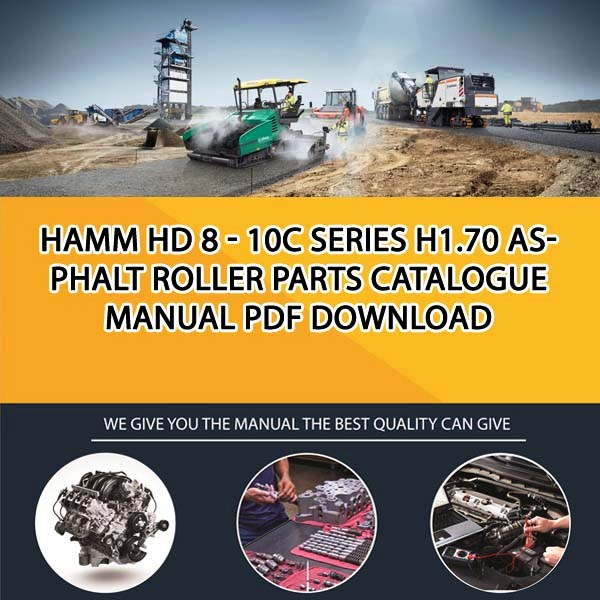 Hamm HD 8 - 10C series H1.70 Asphalt roller Parts catalogue manual PDF Download