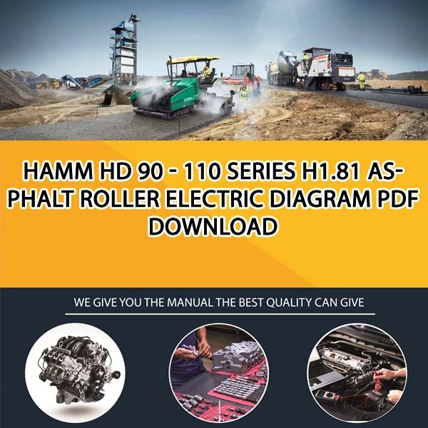 Hamm HD 90 - 110 series H1.81 Asphalt roller Electric diagram PDF Download