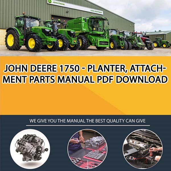 John Deere 1750 - Planter, Attachment Parts Manual Pdf Download