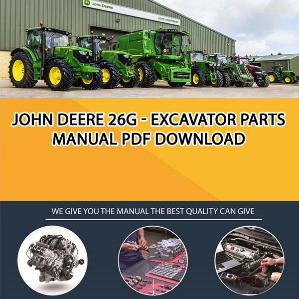John Deere 26G - Excavator Parts Manual Pdf Download