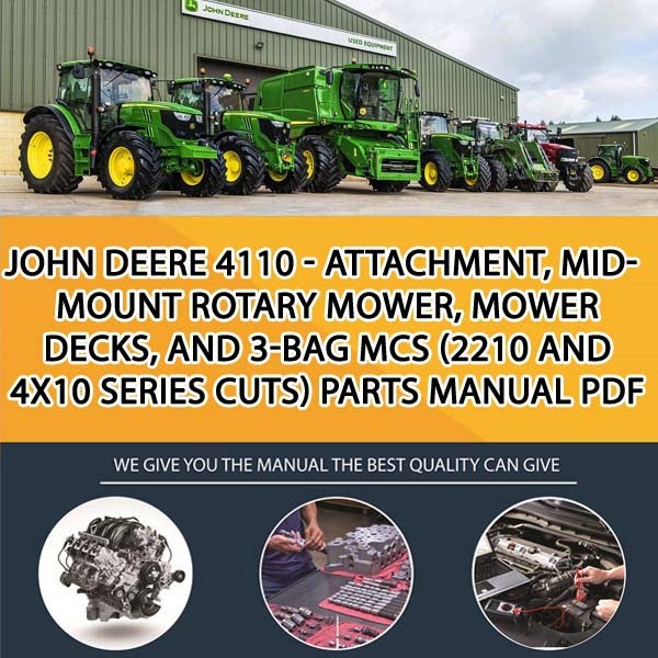 John Deere 4110 Attachment Mid Mount Rotary Mower Mower Decks And