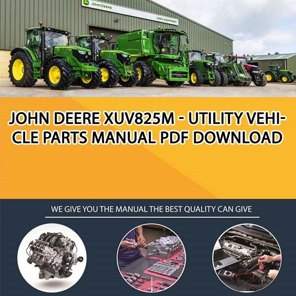John Deere Xuv825M - Utility Vehicle Parts Manual Pdf Download