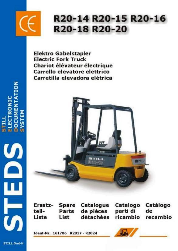 Still R20-14, R20-15, R20-16, R20-18, R20-20 Electric Forklift Truck Series 2017-2024 Parts Manual