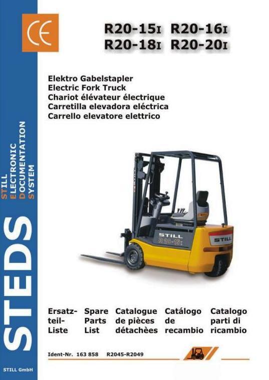 Still R20-15i, R20-16i, R20-18i, R20-20i Electric ForkLift Truck Series 2045-2049 Spare Parts Manual