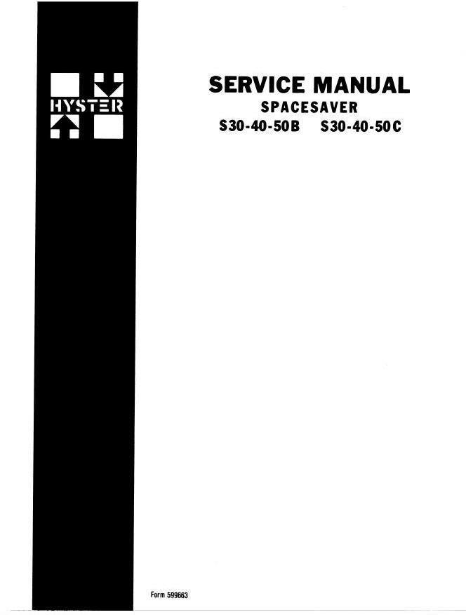 Hyster S30B, S30C, S40B, S40C, S50B, S50C Diesel/LPG Forklift Truck C002 Series Service Manual (USA)