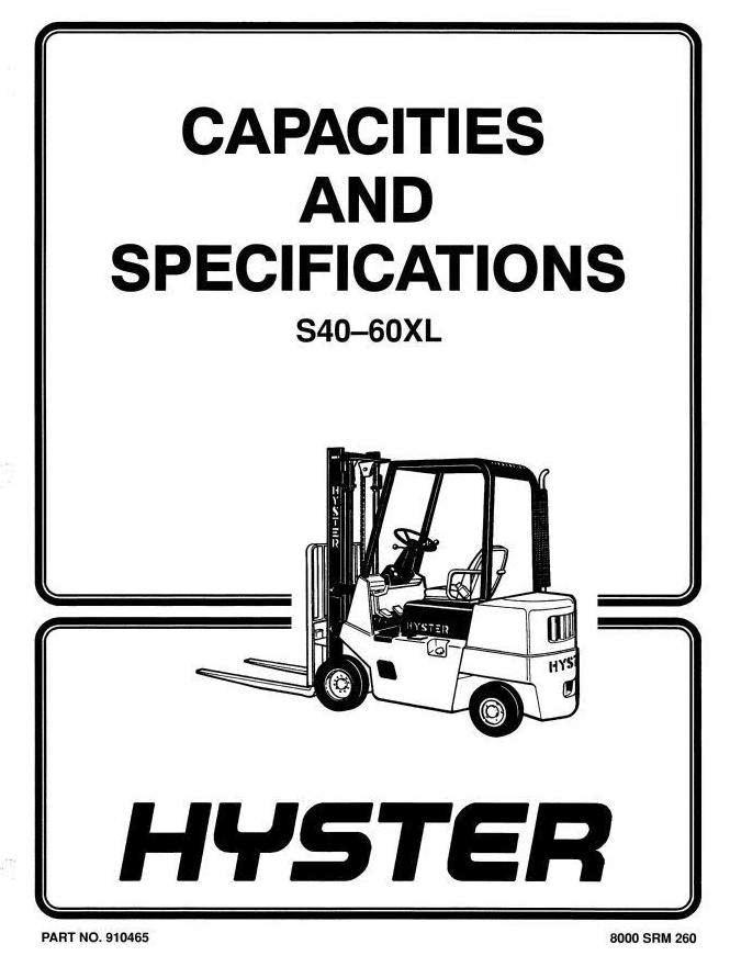 Hyster S2.0XL, S2.5XL, S3.0XL Diesel/LPG ForkLift Truck A187 Series Workshop Service Manual (Europe)