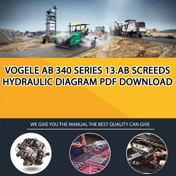 Vogele AB 340 series 13.AB Screeds Hydraulic diagram PDF Download