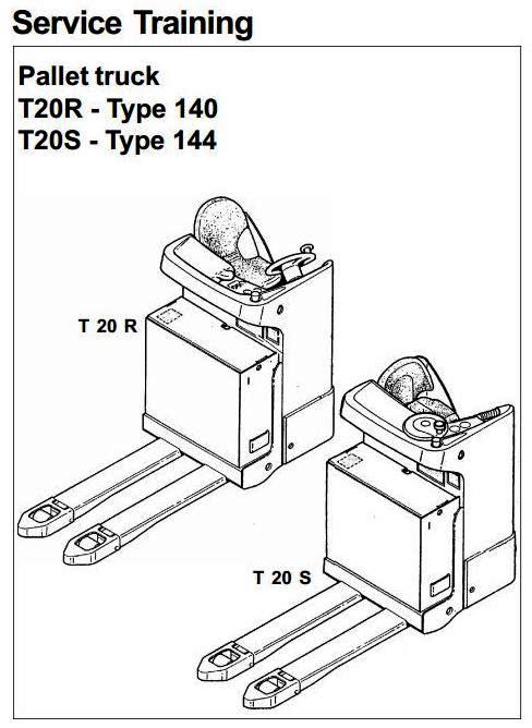 Linde T20R and T20S Pallet Truck 140 and 144 Series Service Training (Workshop) Manual