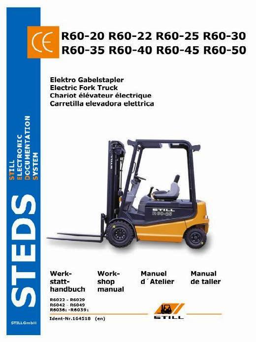 Still R60-20, R60-22, R60-25, R60-30, R60-35, R60-40, R60-45, R60-50 Forklift Truck Workshop Manual