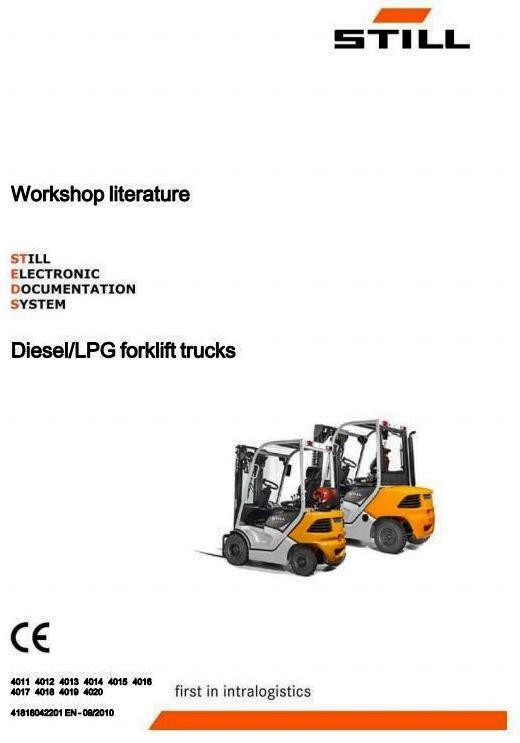 Still RC40-15, RC40-18, RC40-20, RC40-25, RC40-30 Forklift Truck Ser.4011-20 Workshop Service Manual