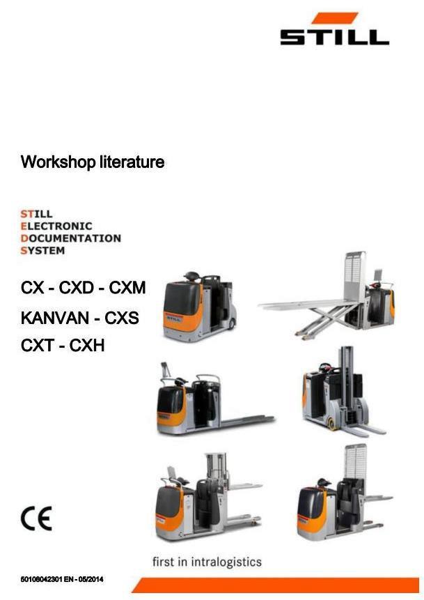 Still CX, CXD, CX10-M, CX16-S, CXT, CXH, KANVAN Palet Truck Series 1063-1069 Workshop Service Manual