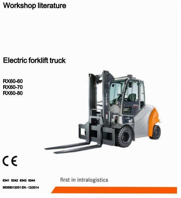Still RX60-60, RX60-70, RX60-80 Electric Forklift Truck series 6341/42/43/44 Workshop Service Manual