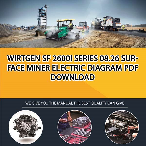 Wirtgen SF 2600i series 08.26 Surface Miner Electric diagram PDF Download