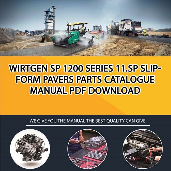 Wirtgen SP 1200 series 11.SP Slipform pavers Parts catalogue manual PDF Download