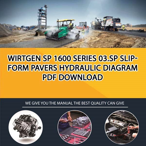 Wirtgen SP 1600 series 03.SP Slipform pavers Hydraulic diagram PDF Download