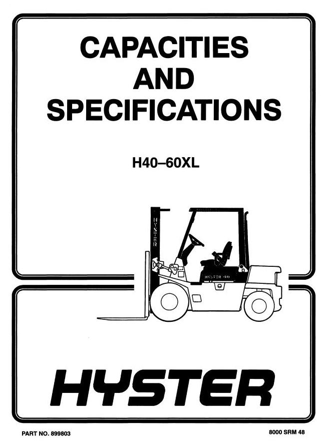 Hyster H2.00XL, H2.50XL, H3.00 Forklift Truck A177 Series Service Repair Workshop Manual (Europe)